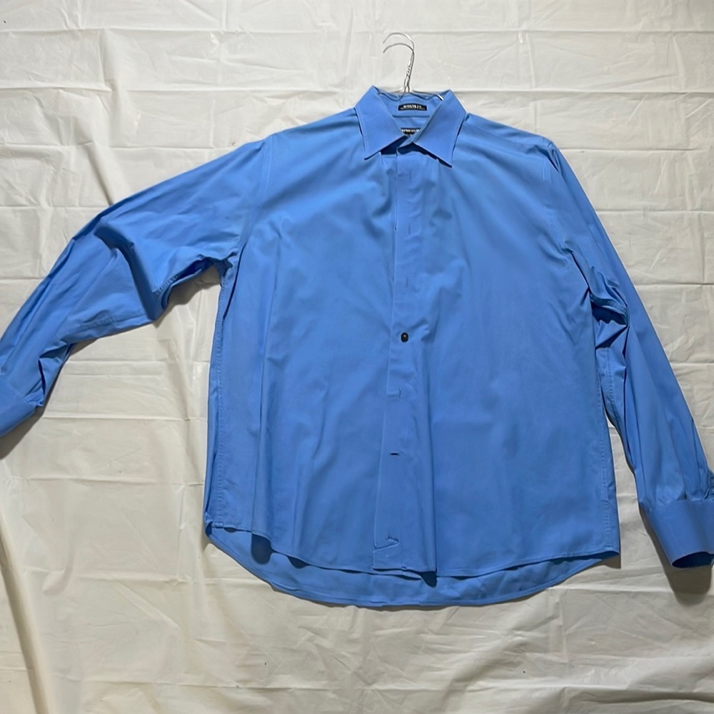 Express 1MX Modern men's button down dress shirt medium blue Size M - Picture 1 of 5
